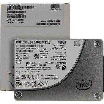 Твердотельный накопитель Intel 480 Gb DC D3-S4610 SSDSC2KG480G801