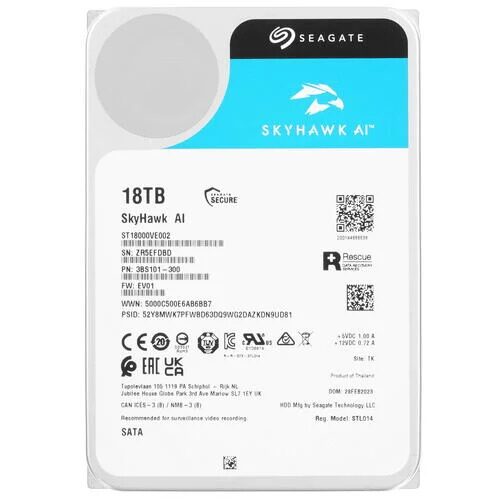 18 ТБ Жесткий диск Seagate SkyHawk AI [ST18000VE002]