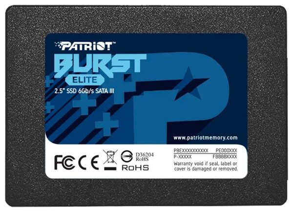 ТвердотельныйнакопительPatriot120GbMEMORYBURSTELITE(PBE120GS25SSDR)_2_46913