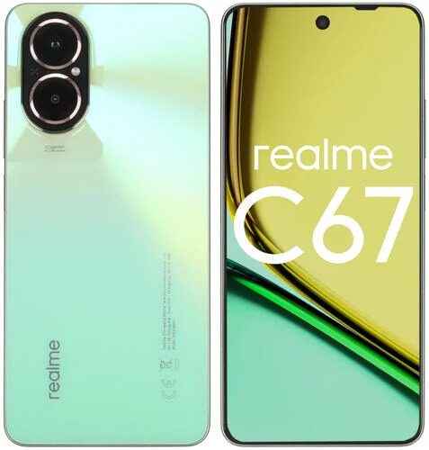 6.72" Смартфон realme C67 128 ГБ зеленый [631011001487]