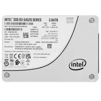 Твердотельный накопитель Intel 3840 Gb DC D3-S4520 SSDSC2KB038TZ01