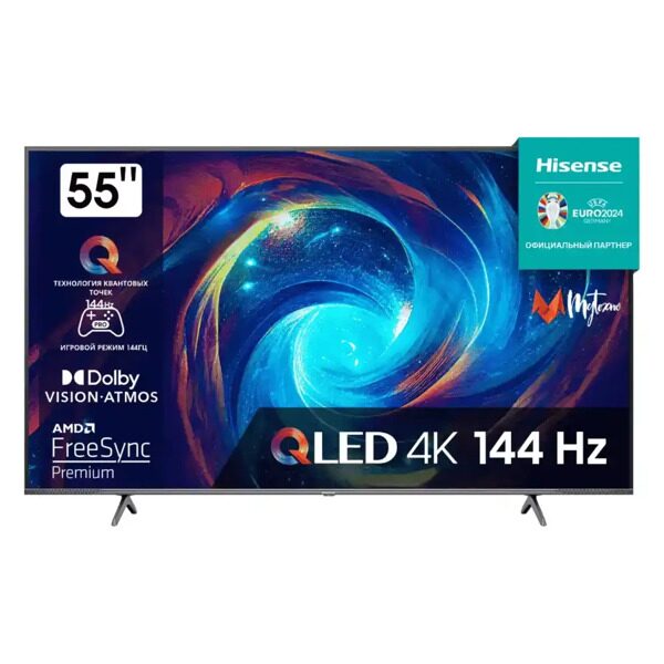 55" (139 см) LED-телевизор Hisense 55E7KQ PRO серый