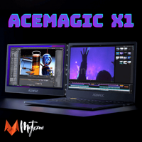 Ноутбук Acemagic X1 с двумя мониторами