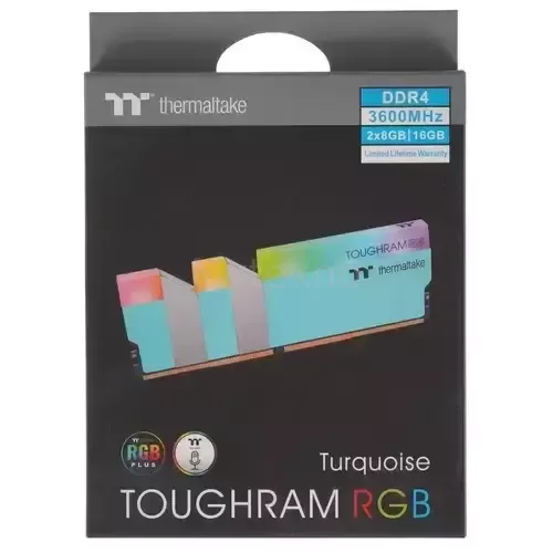 Оперативнаяпамять16Gb3600MHzThermaltakeTOUGHRAMTURQUOISERGB(RG27D408GX2-3600C18A)_3