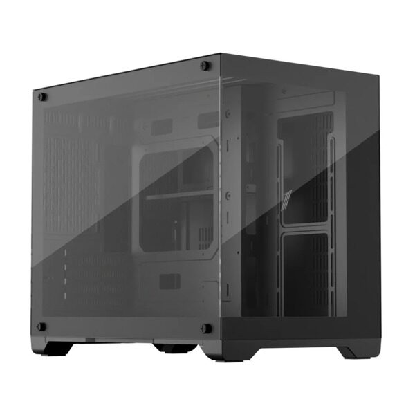 Компьютерный корпус 1STPLAYER MEGAVIEW MV6-T Black (MV6-TP-BK)