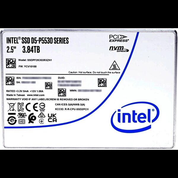 Накопитель SSD 3.84Tb Intel D5-P5530 (SSDPF2KX038XZN1)