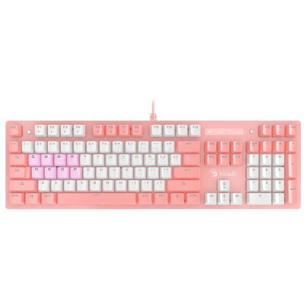 Клавиатура Bloody B800 Pink/White