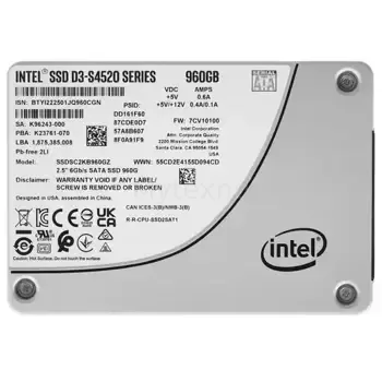 Твердотельный накопитель Intel 960 Gb DC D3-S4520 SSDSC2KB960GZ01