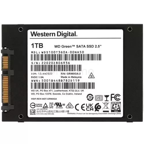 ТвердотельныйнакопительWesternDigital1000GbWDS100T3G0A_1