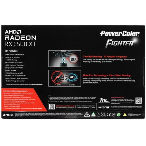 ВидеокартаPowerColorAMDRadeonRX6500XTFighter[AXRX6500XT4GBD6-DHOC]_7_5005115