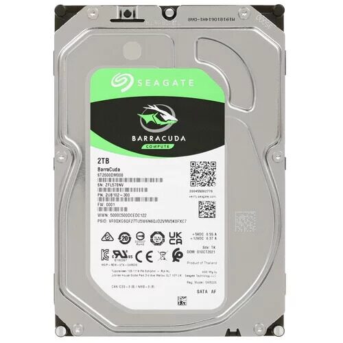 2 ТБ Жесткий диск Seagate BarraCuda [ST2000DM008]