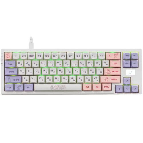 Клавиатура проводная + беспроводная ARDOR GAMING Rabbit [AG-ZD-68GY-HS-W]