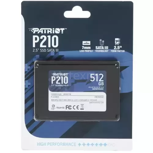 ТвердотельныйнакопительPatriot512GbP210P210S512G25_4