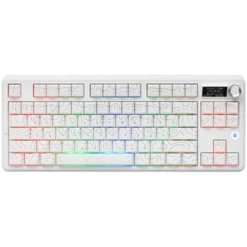 Клавиатура проводная + беспроводная AJAZZ MK87 цвет белый [XY-MK87-MD6]