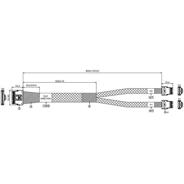 Комплект кабелей ASUS RS24/RS12 9560 RAID Cable Kit