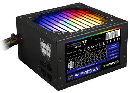 Блок питания GameMax VP-500 Modular RGB [VP-500-M-RGB] черный