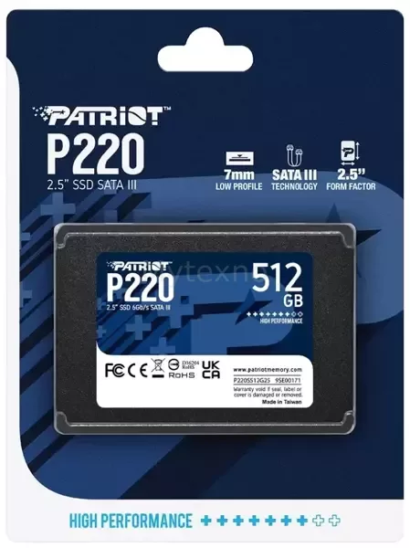 ТвердотельныйнакопительPatriot512GbP220P220S512G25_4