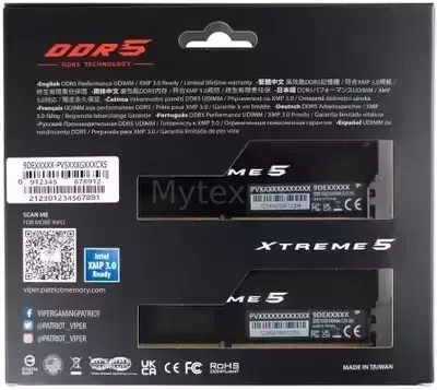 Оперативнаяпамять48Gb7600MHzPATRIOTXTREME5RGBBlack(PVX548G76C36K)_5