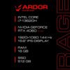 15.6 Ноутбук ARDOR Gaming RAGE R15-I7ND401 черный [R15-I7ND401]