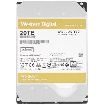 20 ТБ Жесткий диск Western Digital Gold  [WD202KRYZ]