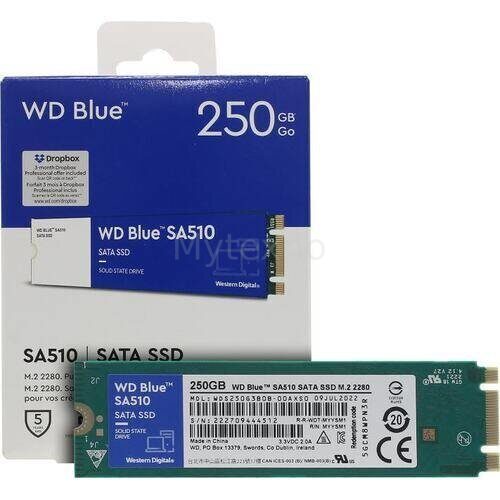 ТвердотельныйнакопительWesternDigital250GbSA510BlueWDS250G3B0B_3