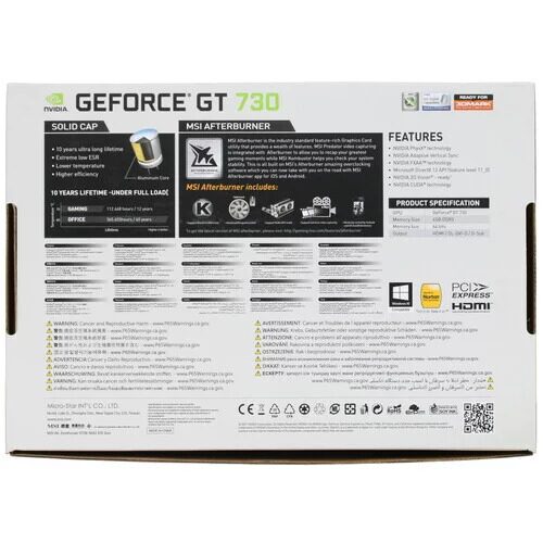 ВидеокартаMSIGeForceGT730[N730K-4GD3OCV1]_6_4830213