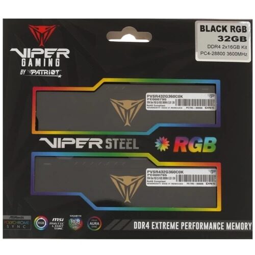 Оперативнаяпамять32Gb3600MHzPATRIOTVIPERSTEELRGB(PVSR432G360C0K)_3_51314