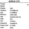 17.3 Ноутбук AORUS 17X AXF черный [AXF-B4KZ694SD]