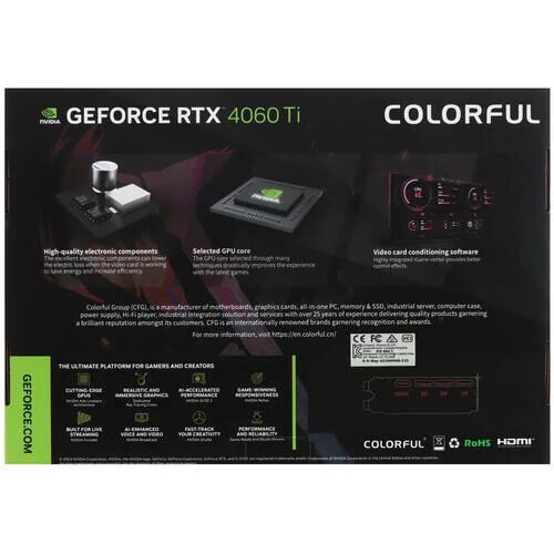 ВидеокартаColorfulGeForceRTX4060TiNBDUO8GB-V[RTX4060TiNBDUO8GB-V]_8_5448970