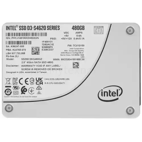 Твердотельный накопитель Intel 480 Gb D3 Series SSDSC2KG480GZ01