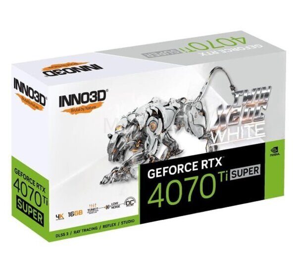 Inno3D GeForce RTX 4070 Ti Super Twin X2 OC белый 16GB GDDR6X