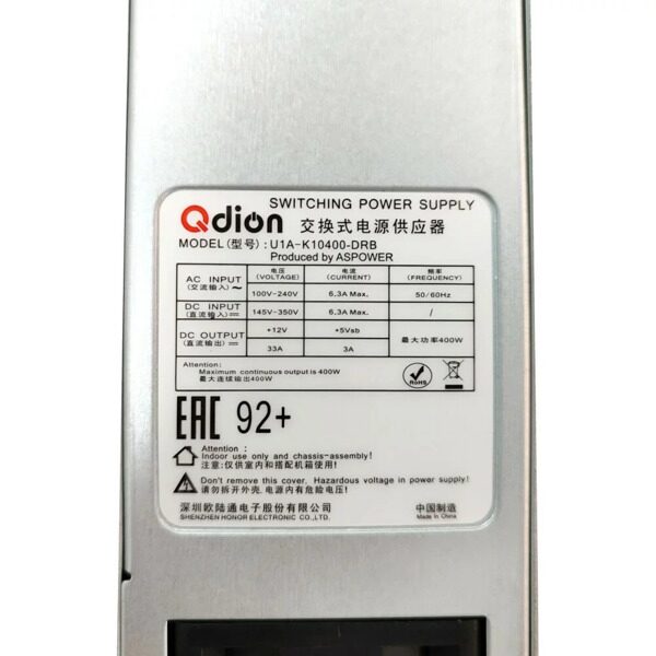 БлокпитанияQdionU1A-K10400-DRB400W80+Gold_1