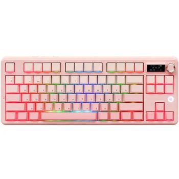 Клавиатура проводная + беспроводная Ajazz MK87 цвет розовый [MK87-MD27]