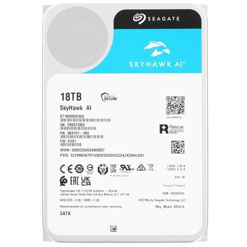 18 ТБ Жесткий диск Seagate SkyHawk AI  [ST18000VE002]
