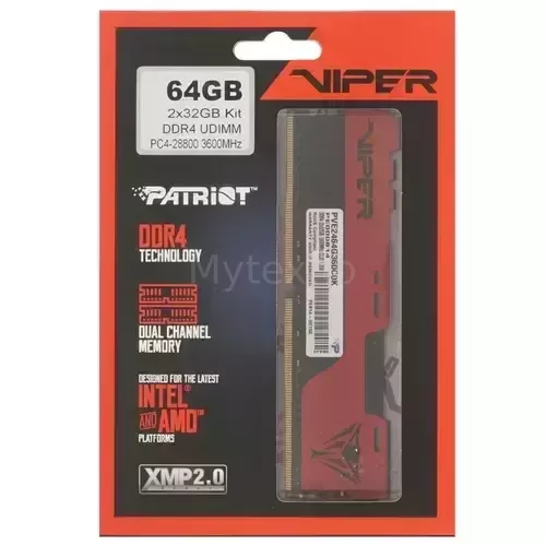 Оперативнаяпамять64Gb3600MHzPATRIOTVIPERELITEII(PVE2464G360C0K)_2