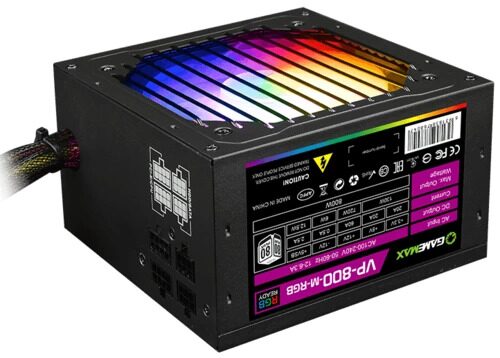 Блок питания GameMax VP-800 Modular RGB черный