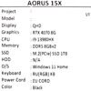 15.6 Ноутбук AORUS 15X ASF черный [ASF-D3KZ754SH]