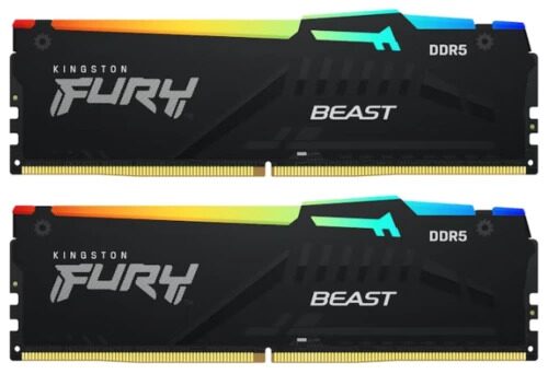 Оперативная память Kingston FURY Beast Black RGB [KF560C36BBEAK2-32] 32 ГБ