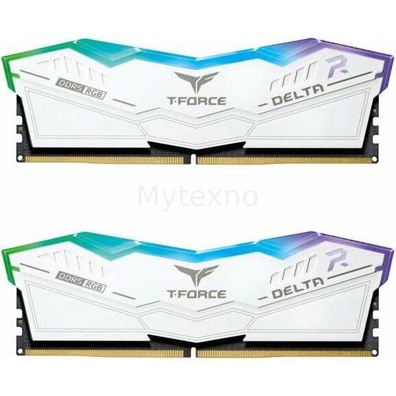 Оперативная память 32 Gb 7800 MHz TeamGroup T-Force Delta RGB White (FF4D532G7800HC38DDC01)