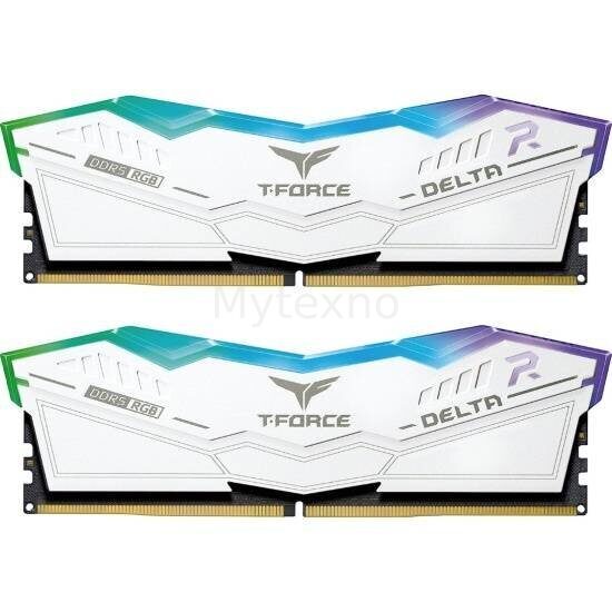 Оперативная память 64 Gb 6000 MHz Team Group T-FORCE DELTA RGB White (FF4D564G6000HC38ADC01)