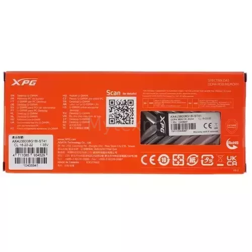 Оперативнаяпамять8Gb3600MHzADATAXPGSPECTRIXD45GRGB(AX4U36008G18I-ST41)_2