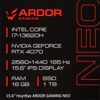 15.6 Ноутбук ARDOR GAMING NEO G15-I7ND316 черный [G15-I7ND316]