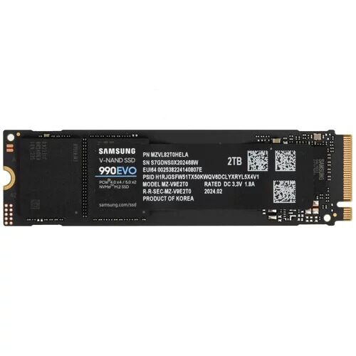 2000 ГБ M.2 NVMe накопитель Samsung 990 EVO  [MZ-V9E2T0BW]