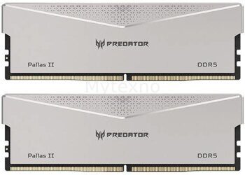 Оперативная память 64 Gb 6000 MHz Acer Predator Pallas II Silver PALLASII-64GB-6000-2R8-2X (BL.9BWWR.352)