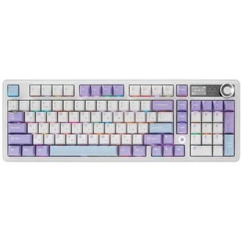 Клавиатура проводная + беспроводная AJAZZ AK980 цвет фиолетовый [FR1-AK980-3-RGB-DIY-FRS-PWB]