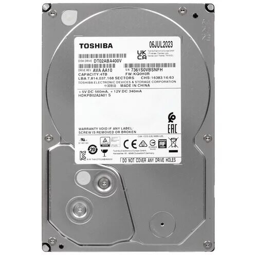 4 ТБ Жесткий диск Toshiba DT02-V [DT02ABA400V]