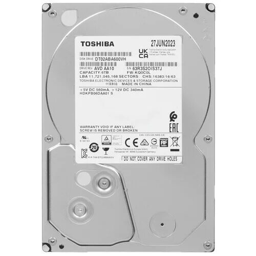 6 ТБ Жесткий диск Toshiba DT02-VH  [DT02ABA600VH]