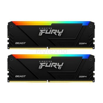 Оперативная память 16 Gb 3600 MHz Kingston FURY Beast RGB XMP Black (KF436C17BB2AK2/16)