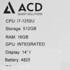 14 Ноутбук ACD 14S серебристый [AH14SI3262WS]