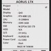 17.3 Ноутбук AORUS 17X AXF черный